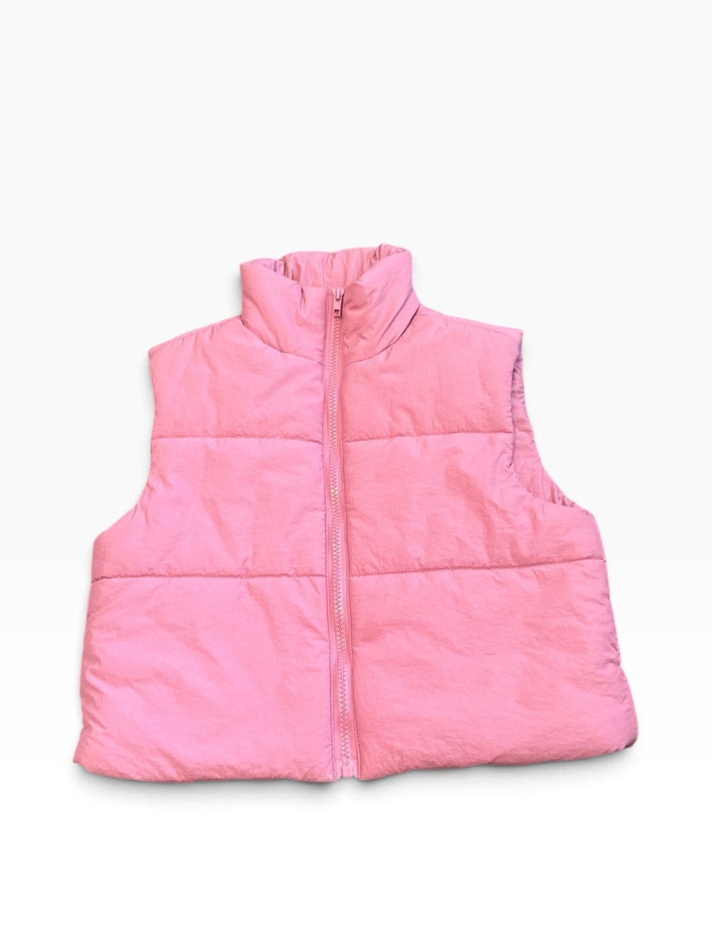 Fornia Kids Girls’ Pink Quilted Puffer Vest - Medium